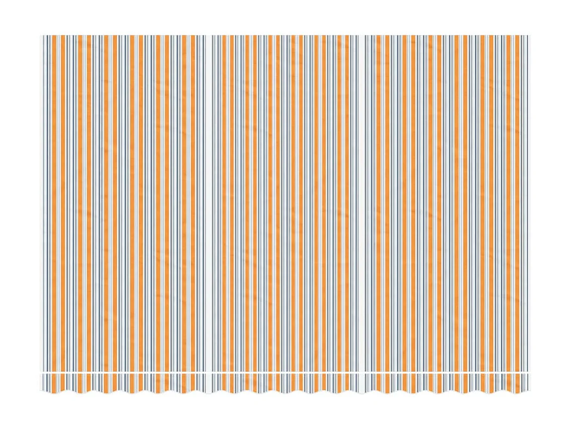 Tissu de remplacement pour auvent rayures multicolores 4,5x3 m FR45256