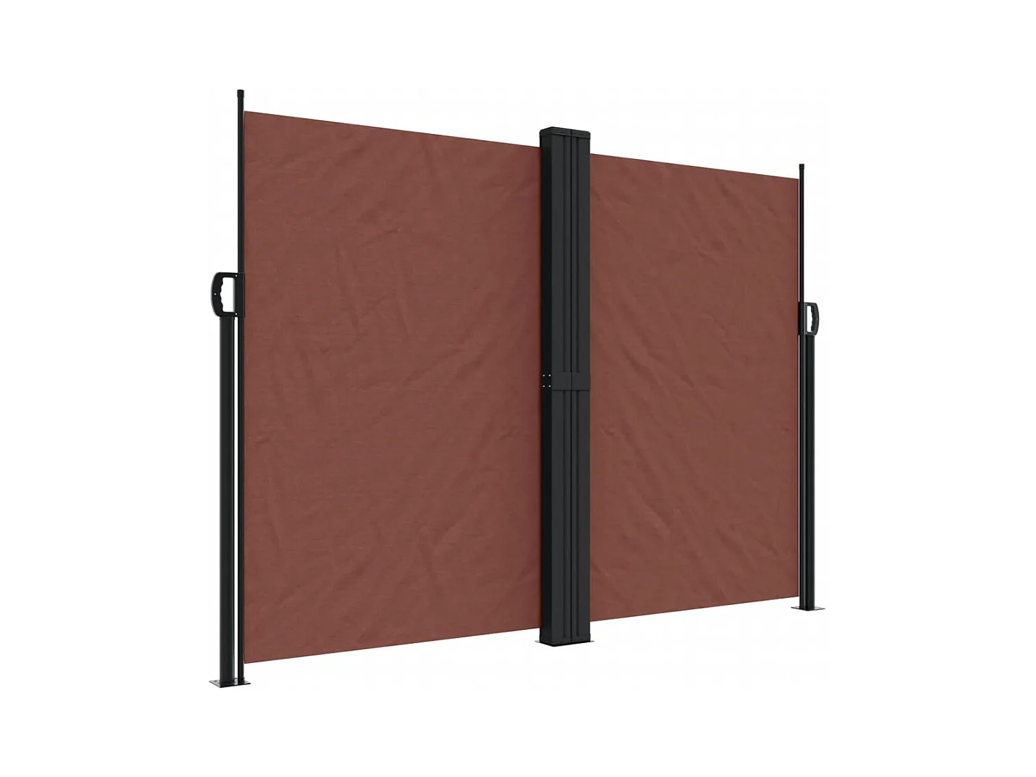 Auvent latéral rétractable marron 180x600 cm FR83817
