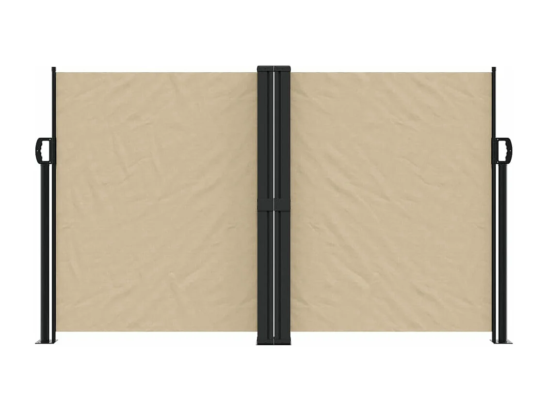 Auvent latéral rétractable beige 140x1000 cm FR58434