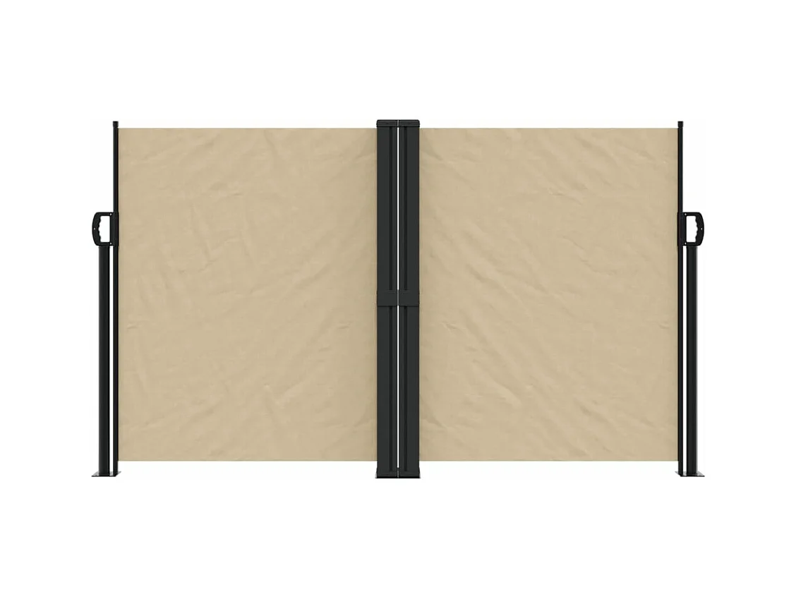 Auvent latéral rétractable beige 140x1000 cm FR58434