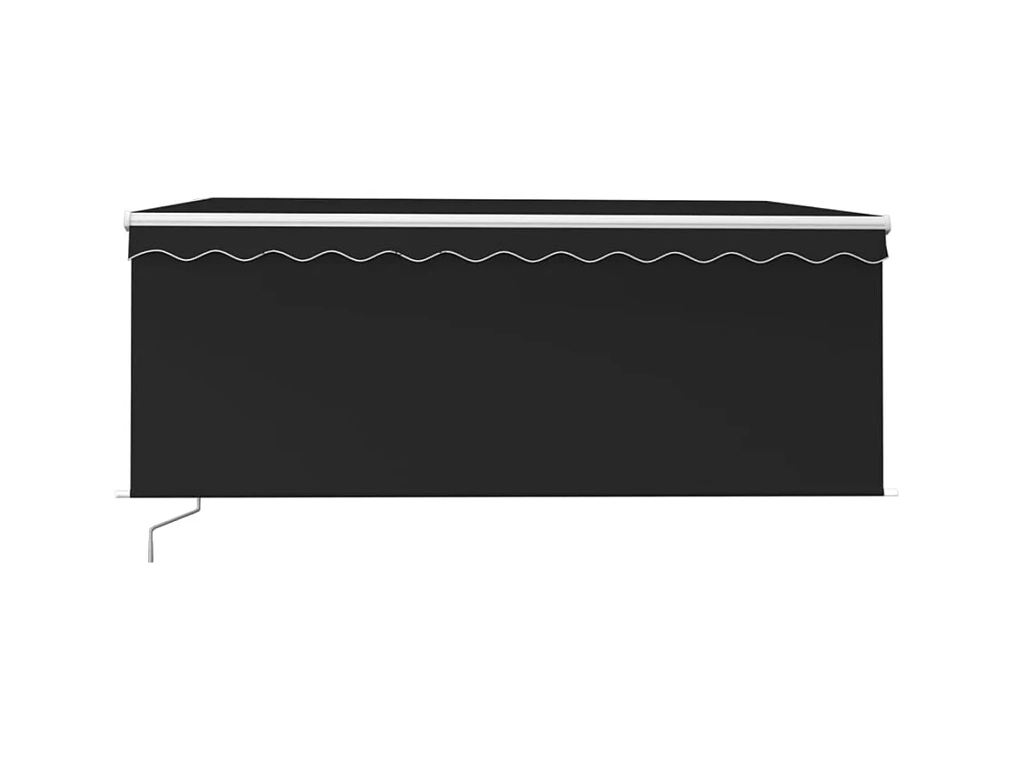 Auvent rétractable manuel avec store 3,5x2,5 m Anthracite FR87813