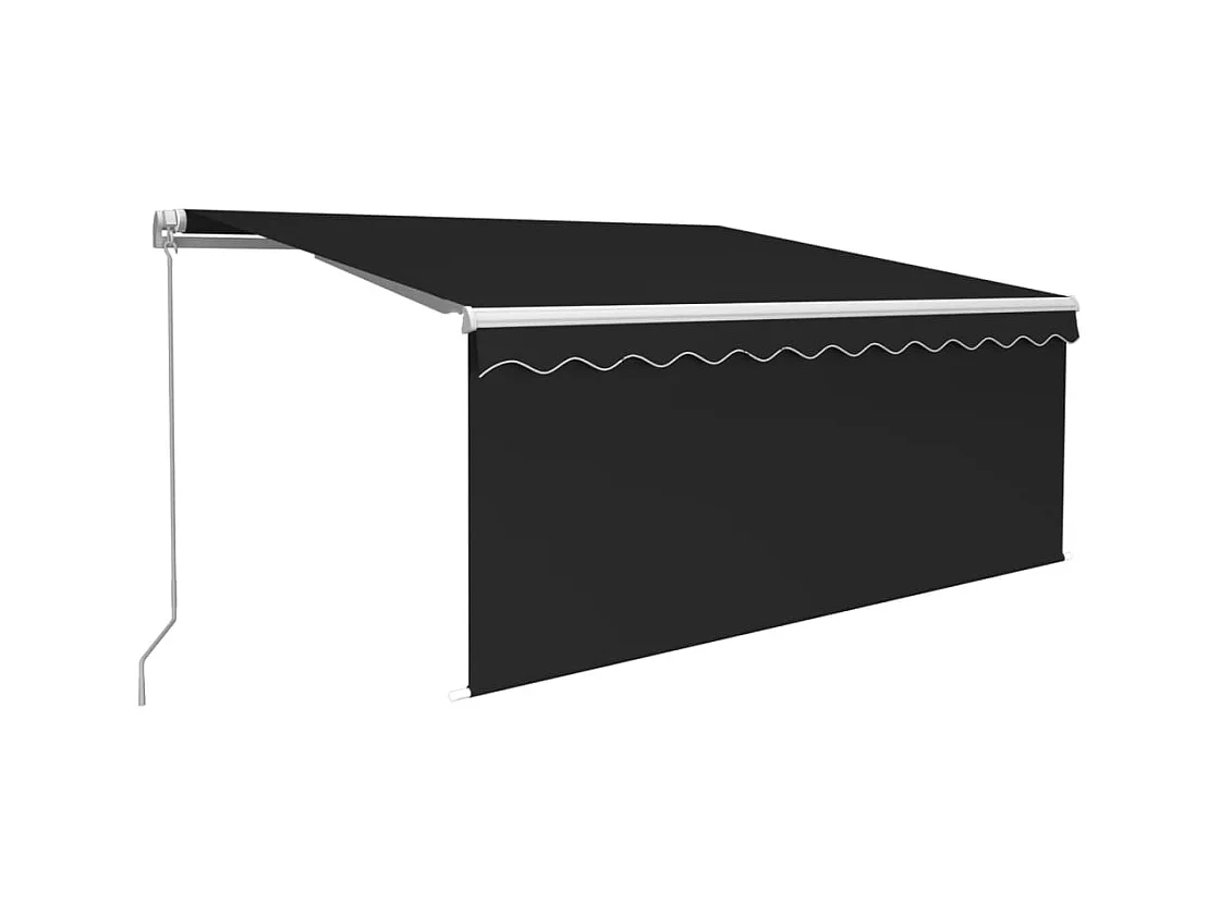 Auvent rétractable manuel avec store 3,5x2,5 m Anthracite FR87813