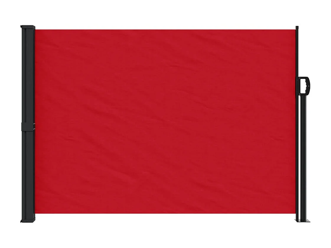 Auvent latéral rétractable rouge 140x600 cm FR94064