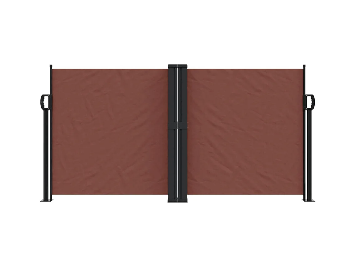 Auvent latéral rétractable marron 120x1000 cm FR48811