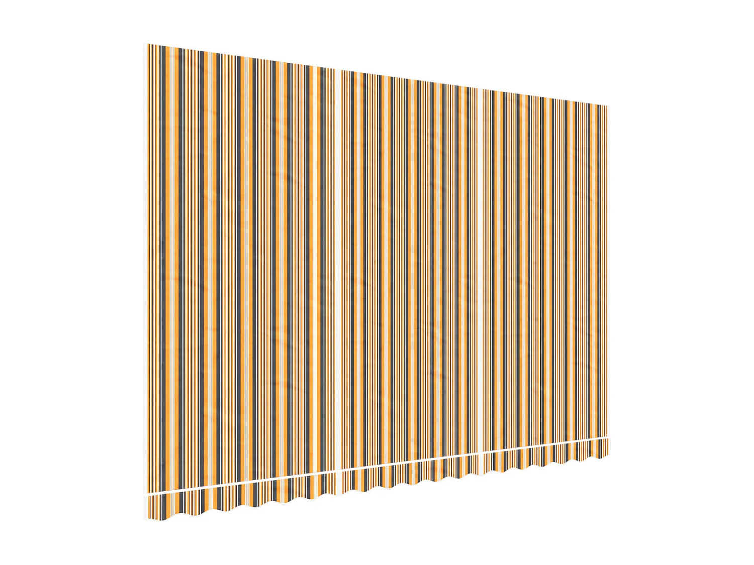 Tissu de remplacement pour auvent rayures multicolores 4,5x3 m FR11230