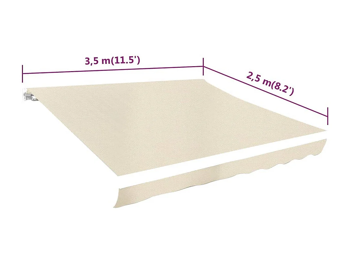 Toile d'auvent Crème 350x250 cm FR21653