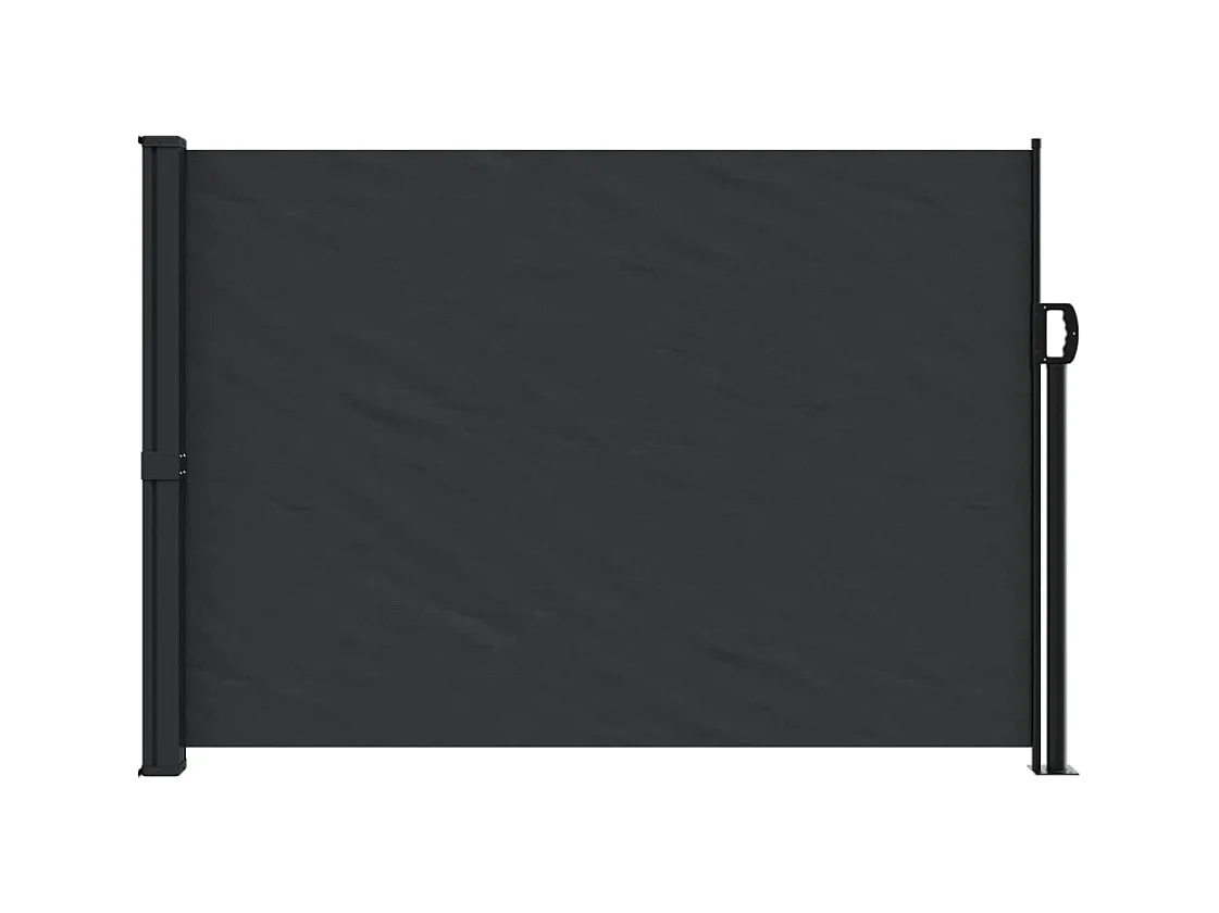 Auvent latéral rétractable noir 140x600 cm FR40654
