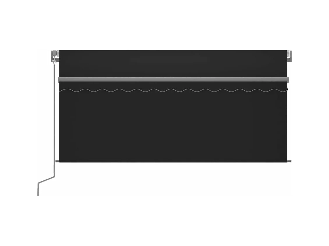 Auvent rétractable manuel avec store LED 3,5x2,5 m Anthracite FR54160