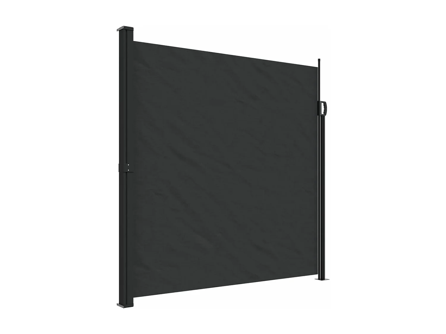 Toldo lateral retráctil negro 200x600 cm ES759795