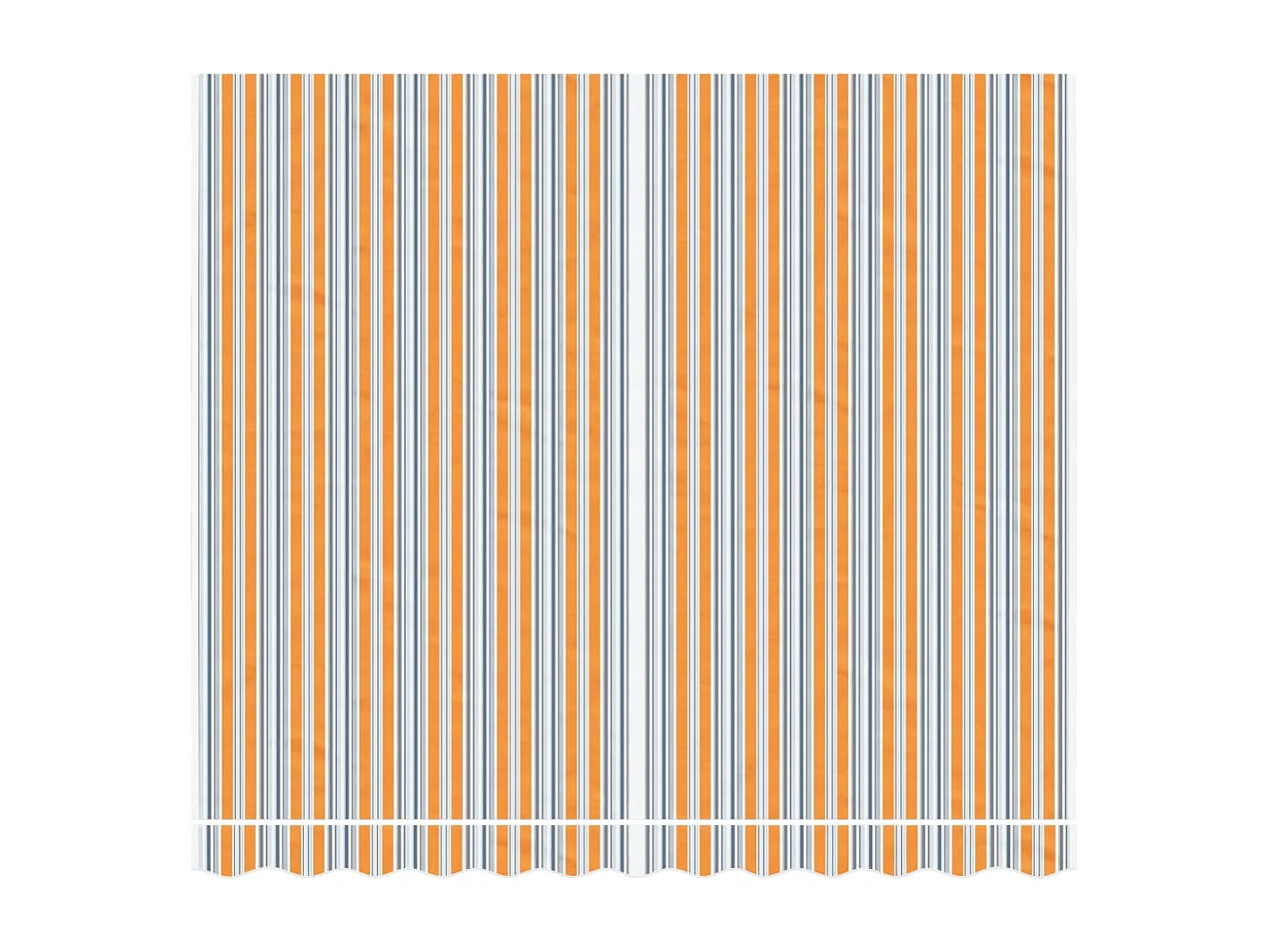 Tissu de remplacement pour auvent rayures multicolores 3x2,5 m FR16403