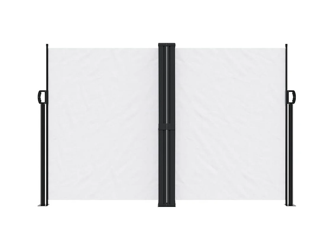 Auvent latéral rétractable blanc 160x1000 cm FR27757