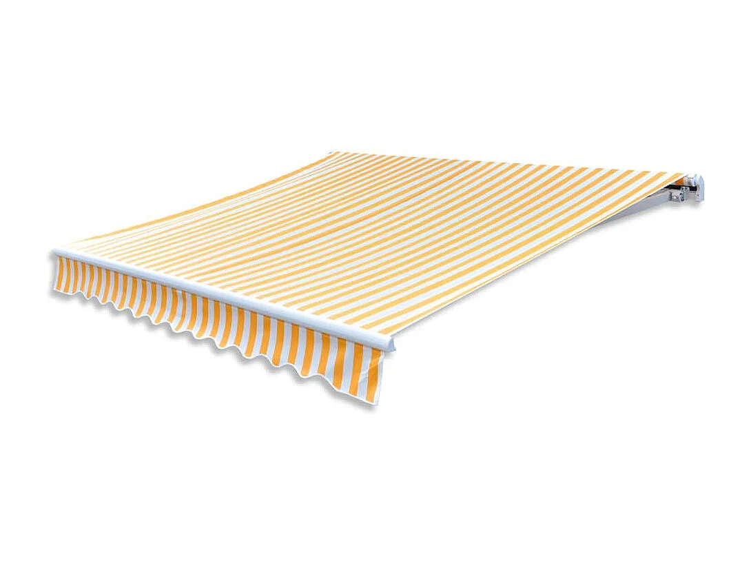 Tissu d'auvent Jaune tournesol/blanc 3x2,5 m (cadre non inclus) FR45317