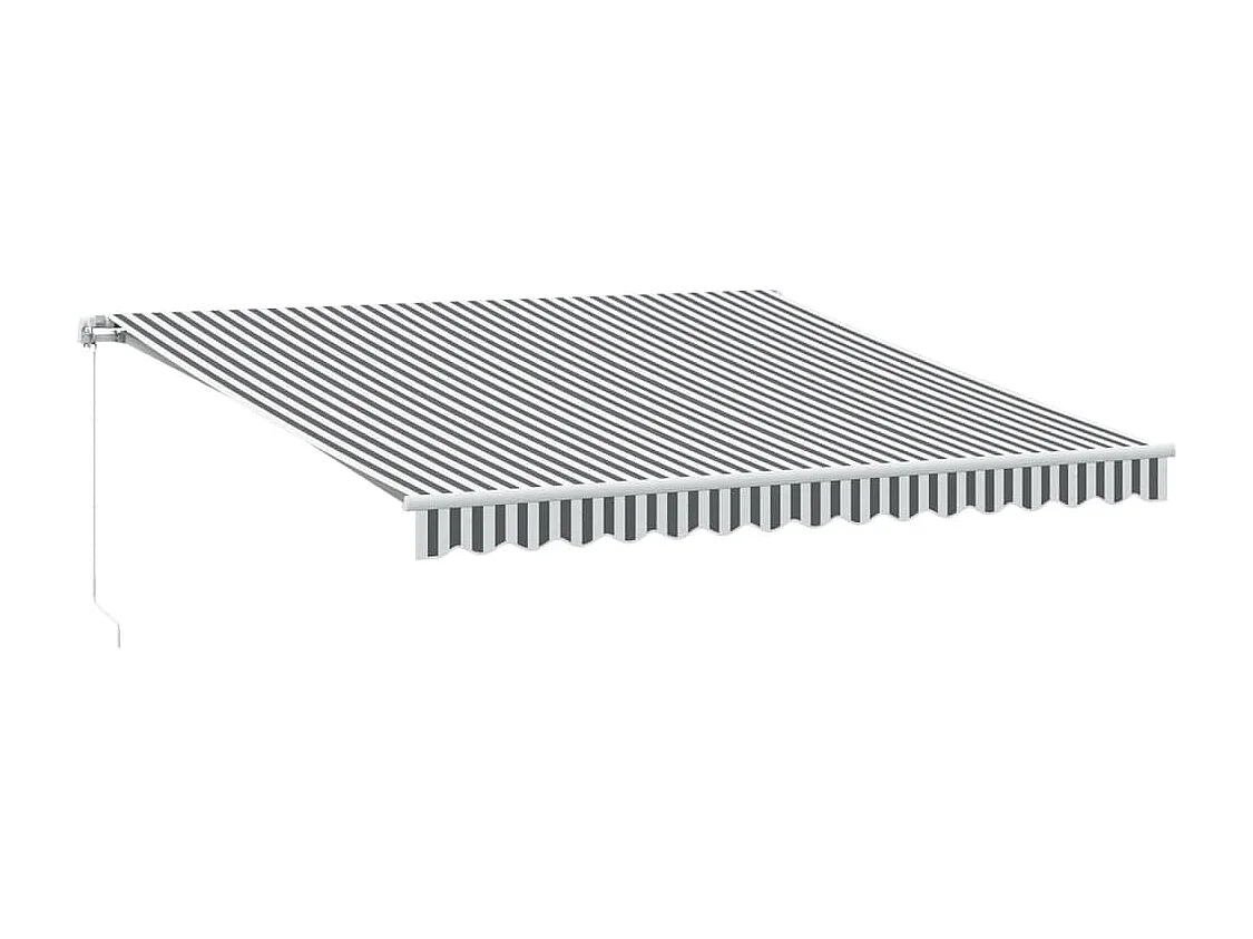 Auvent manuel rétractable anthracite et blanc 400x350 cm FR13520