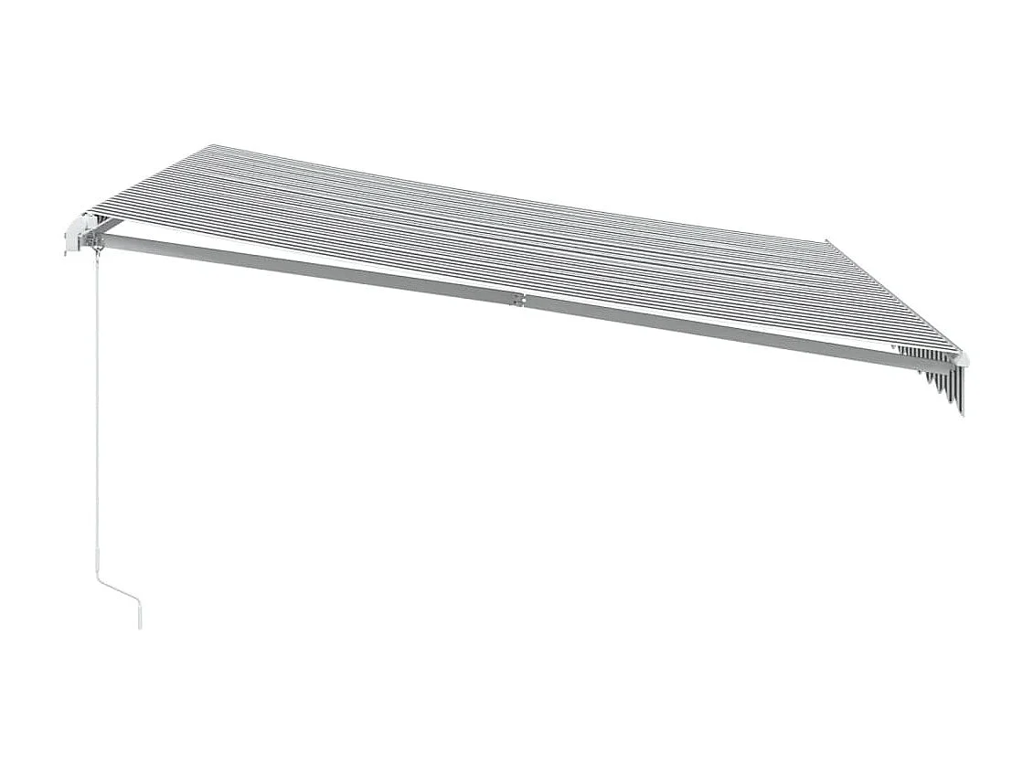 Auvent manuel rétractable anthracite et blanc 400x350 cm FR13520