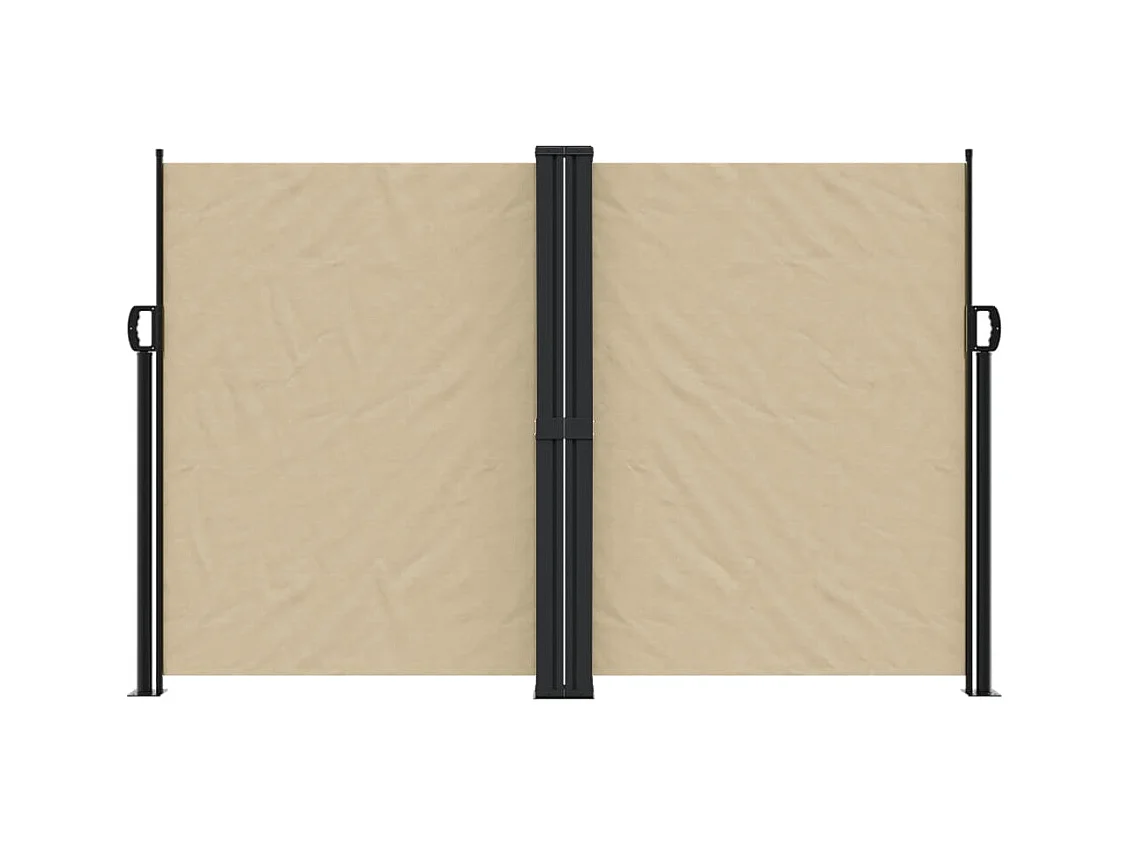 Auvent latéral rétractable beige 160x1200 cm FR73715