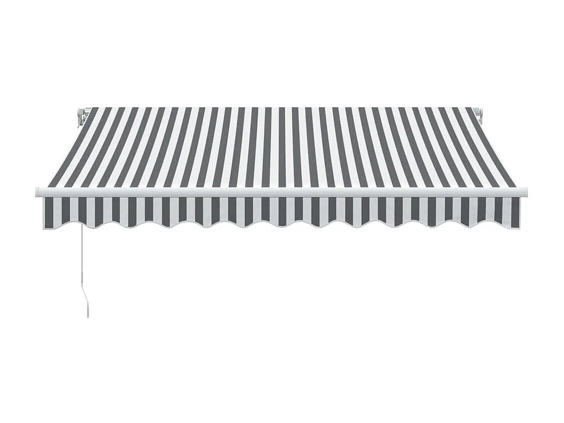 Auvent manuel rétractable avec LED anthracite blanc 300x250 cm FR91616