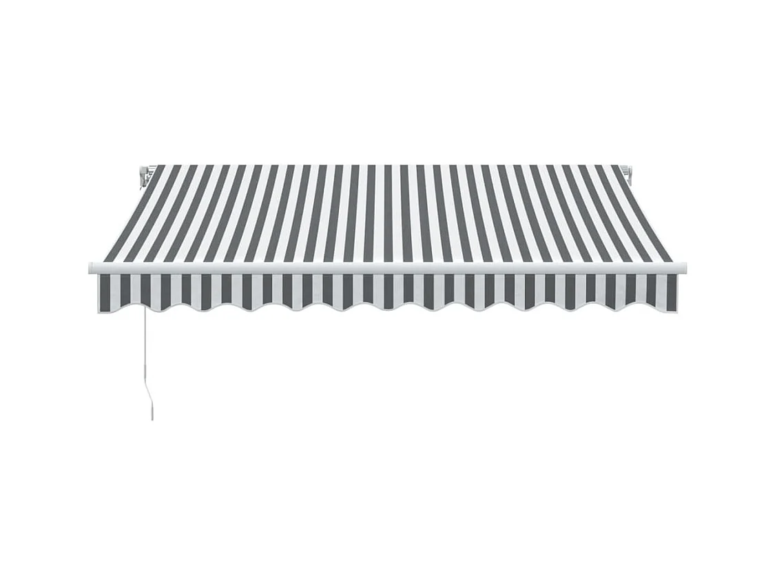 Luifel handmatig uittrekbaar en LED 300x250 cm antraciet en wit BE485799