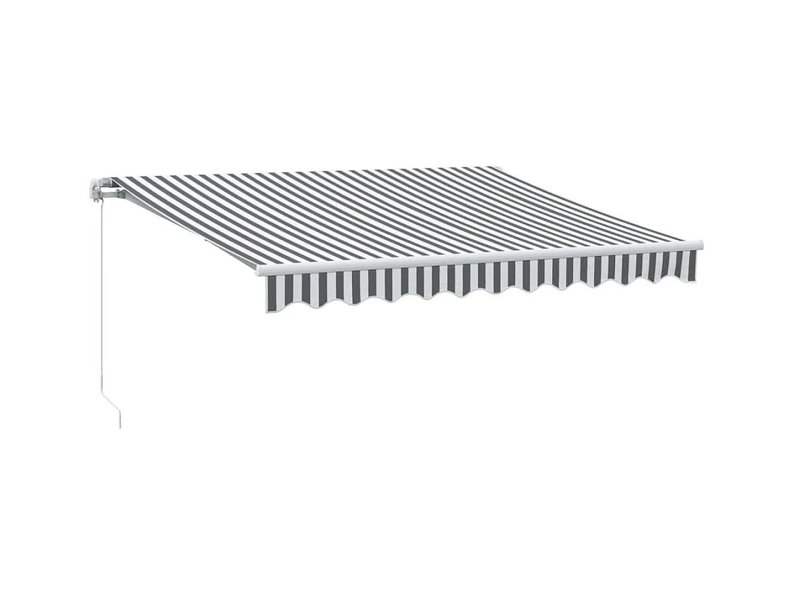 Luifel handmatig uittrekbaar en LED 300x250 cm antraciet en wit BE485799