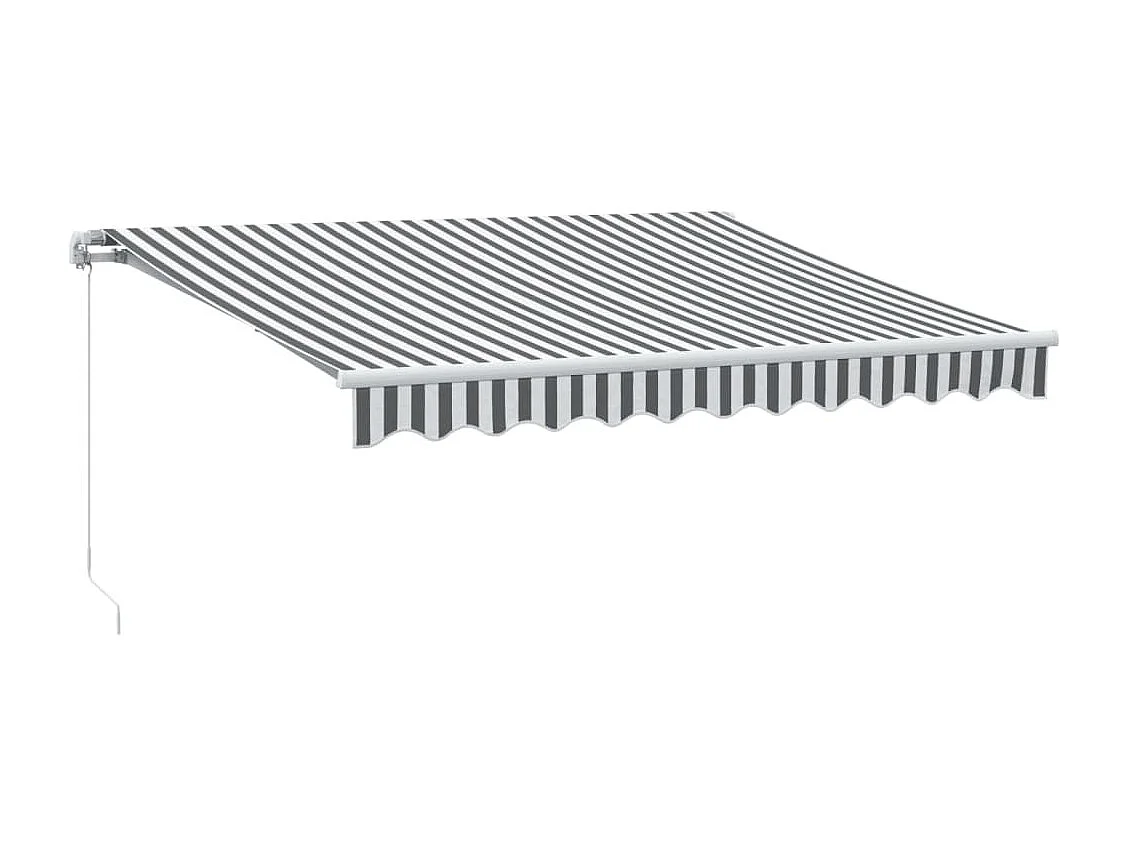 Toldo retráctil manual con LED antracita y blanco 300x250 cm ES215701