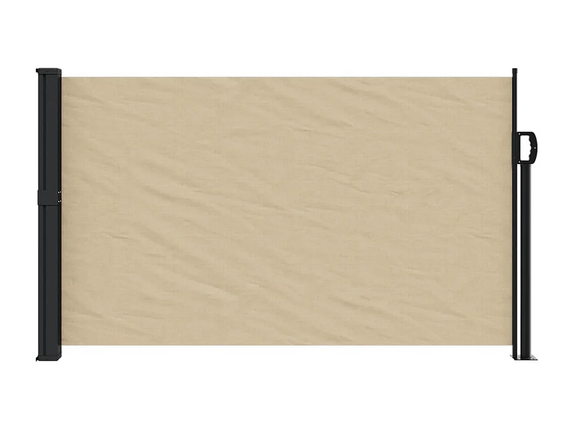 Auvent latéral rétractable beige 120x600 cm FR10727