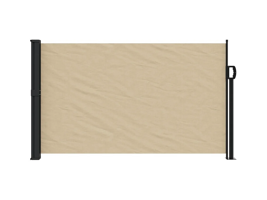 Auvent latéral rétractable beige 120x600 cm FR10727