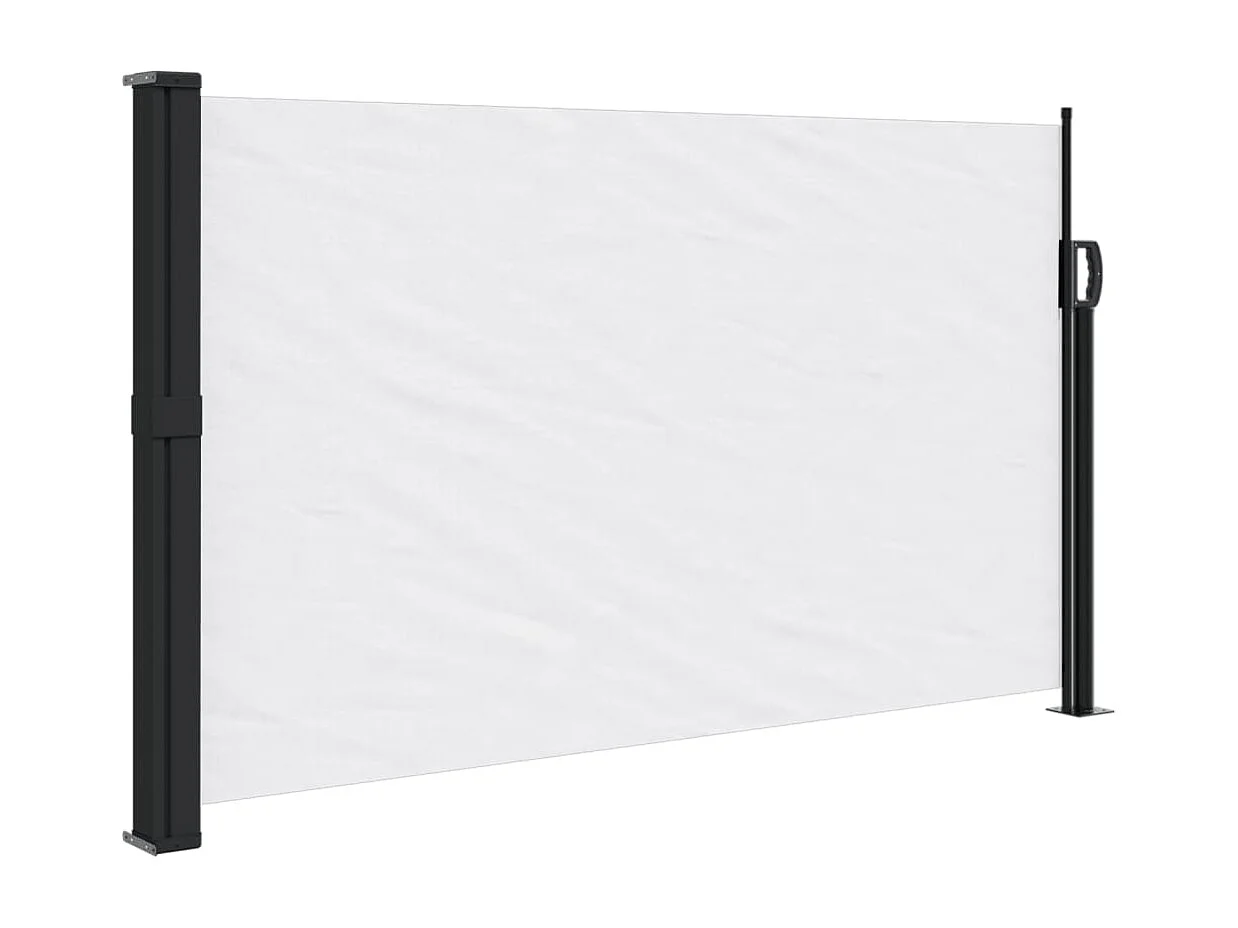 Auvent latéral rétractable blanc 120x500 cm FR62615