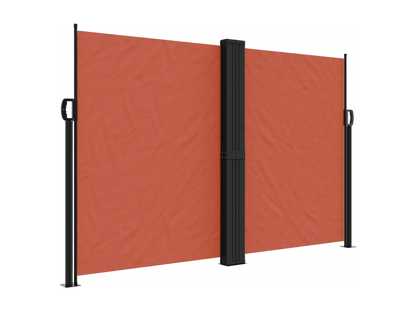 Auvent latéral rétractable terre cuite 160x600 cm FR17478