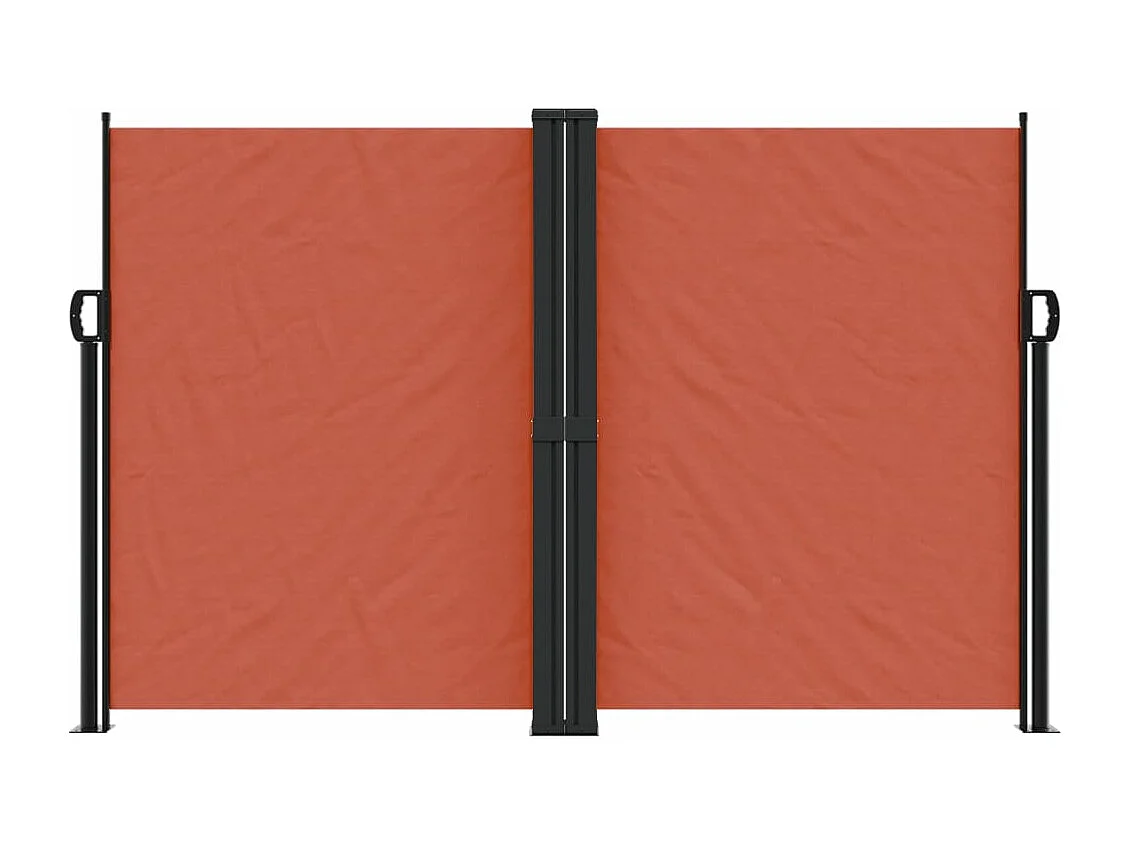 Auvent latéral rétractable terre cuite 160x600 cm FR17478