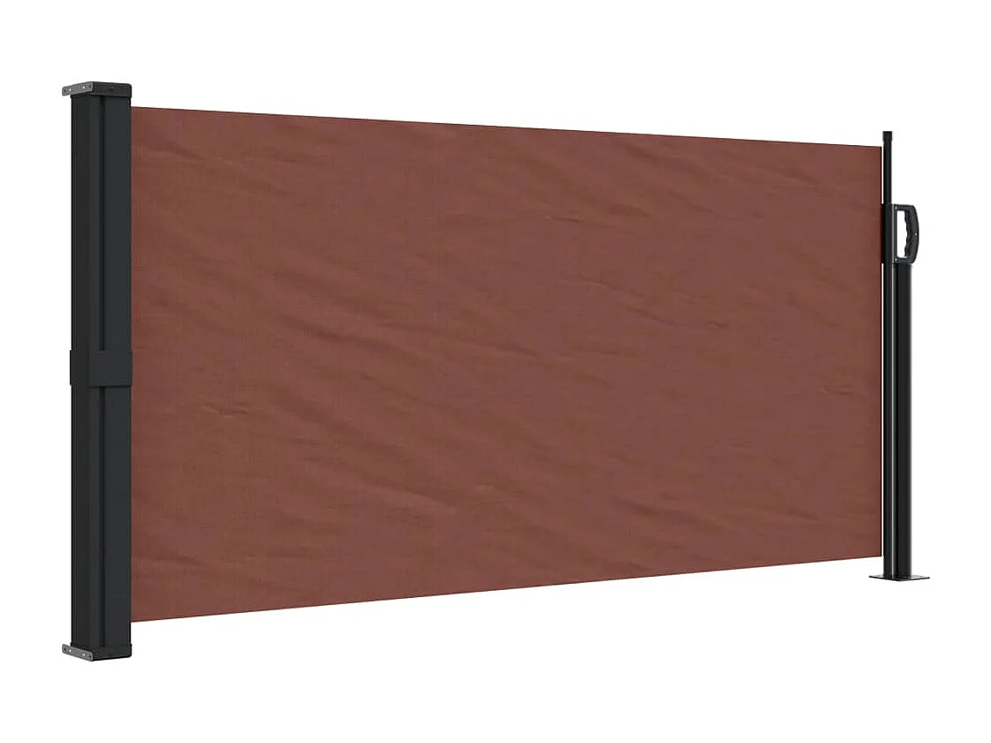 Auvent latéral rétractable marron 100x500 cm FR92268