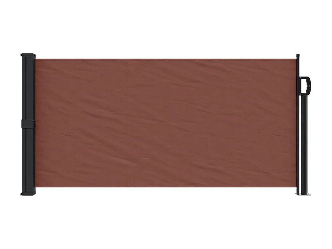 Auvent latéral rétractable marron 100x500 cm FR92268