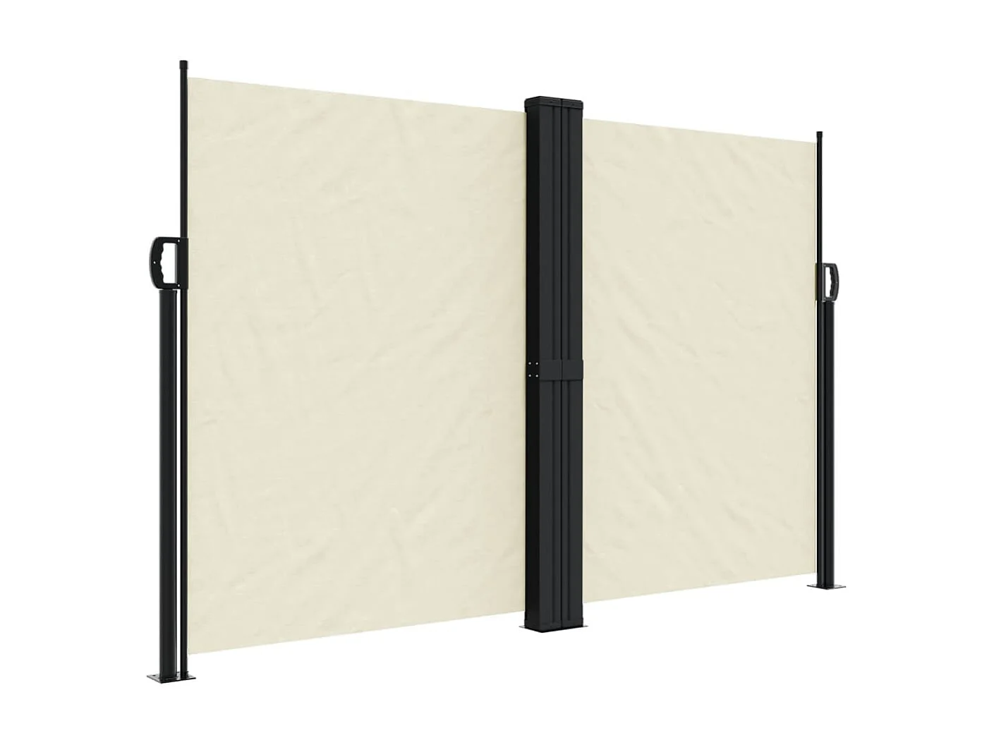 Windscherm uittrekbaar 160x600 cm crèmekleurig BE303707