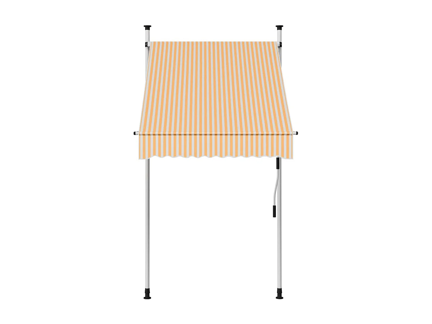 Luifel handmatig uittrekbaar 100 cm oranje en witte strepen BE183909