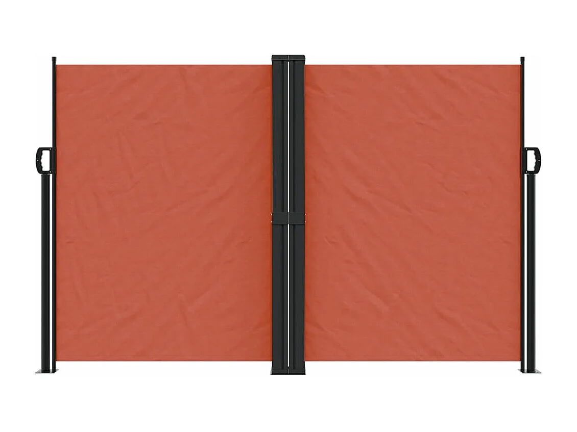 Auvent latéral rétractable terre cuite 160x1000 cm FR12225