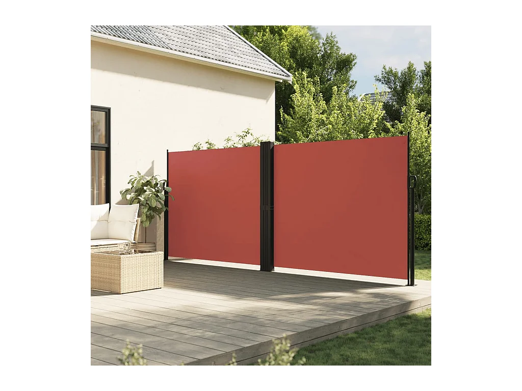 Auvent latéral rétractable terre cuite 160x1000 cm FR12225