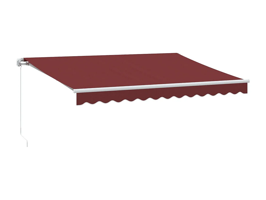 Auvent manuel rétractable bordeaux 350x250 cm FR58299
