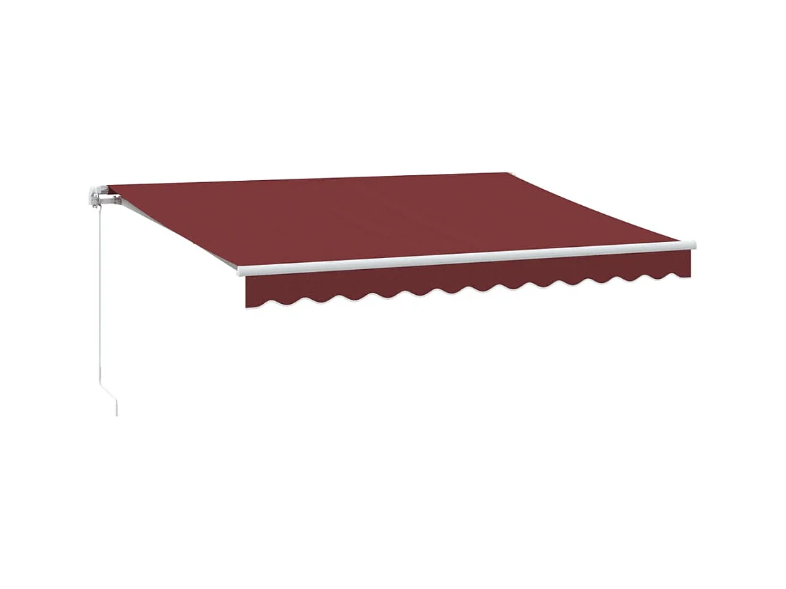 Auvent manuel rétractable bordeaux 350x250 cm FR58299