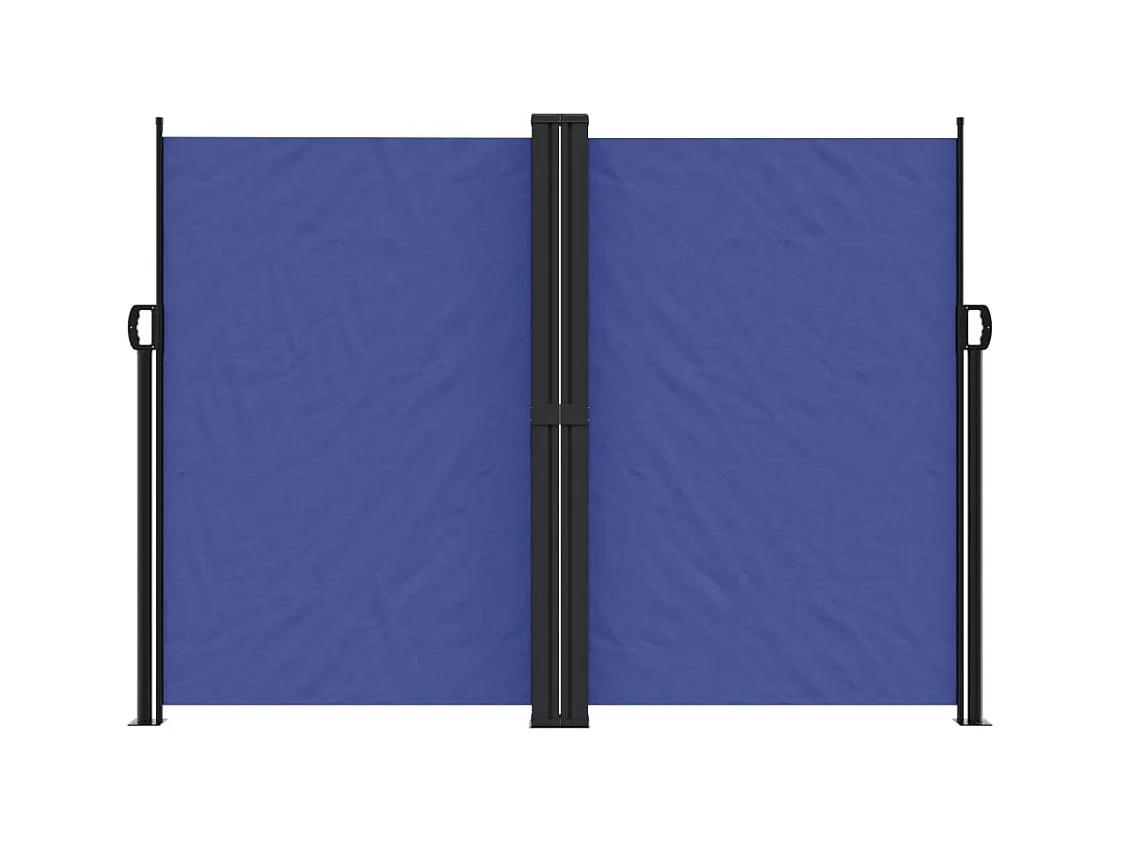 Auvent latéral rétractable bleu 180x600 cm FR21398