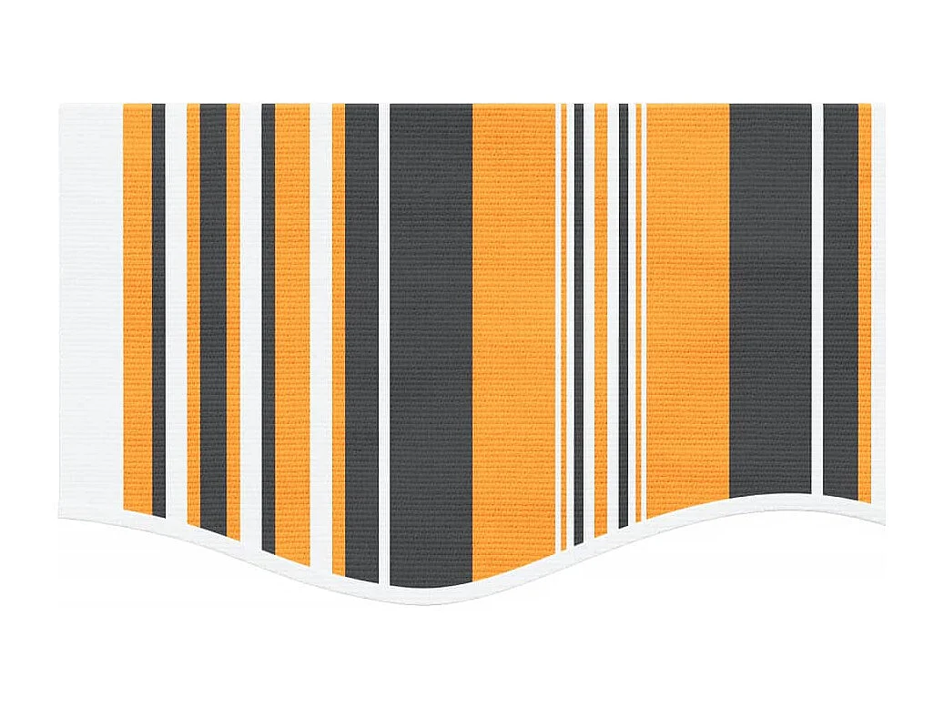 Tissu de remplacement pour auvent rayures multicolores 6x3 m FR42737