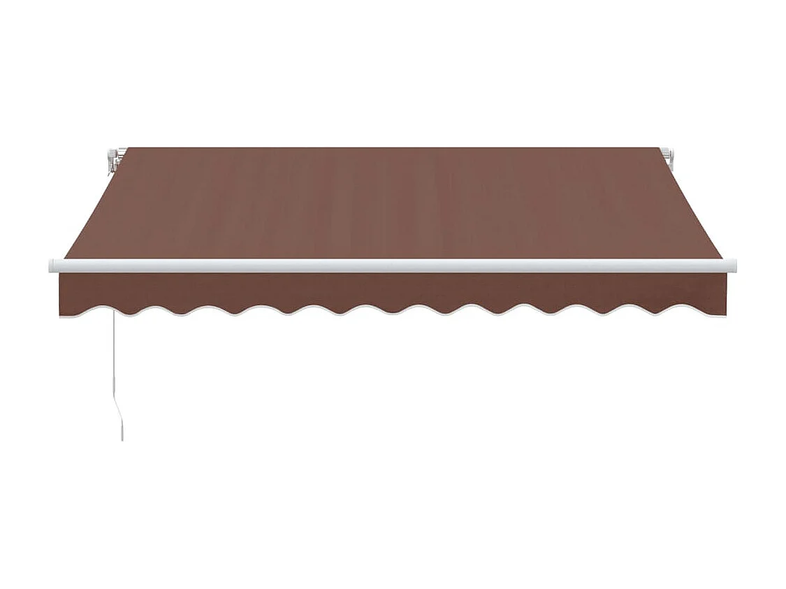 Auvent manuel rétractable avec LED marron 300x250 cm FR97723