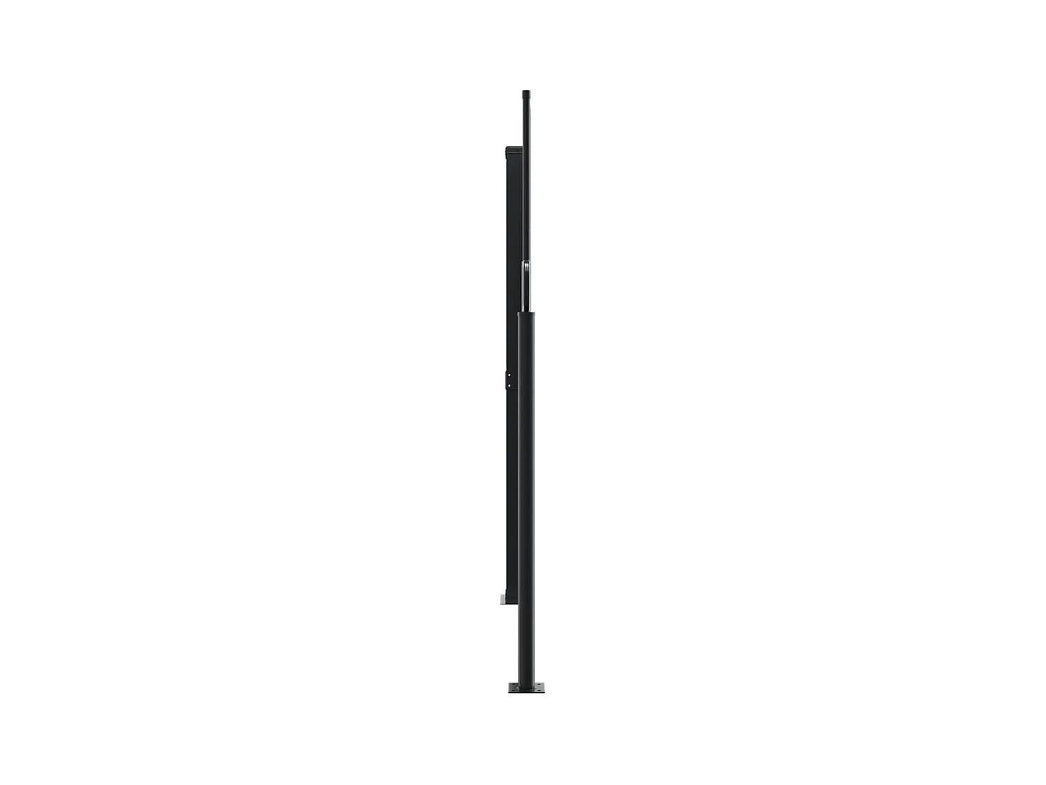 Auvent latéral rétractable noir 160x1200 cm FR29328