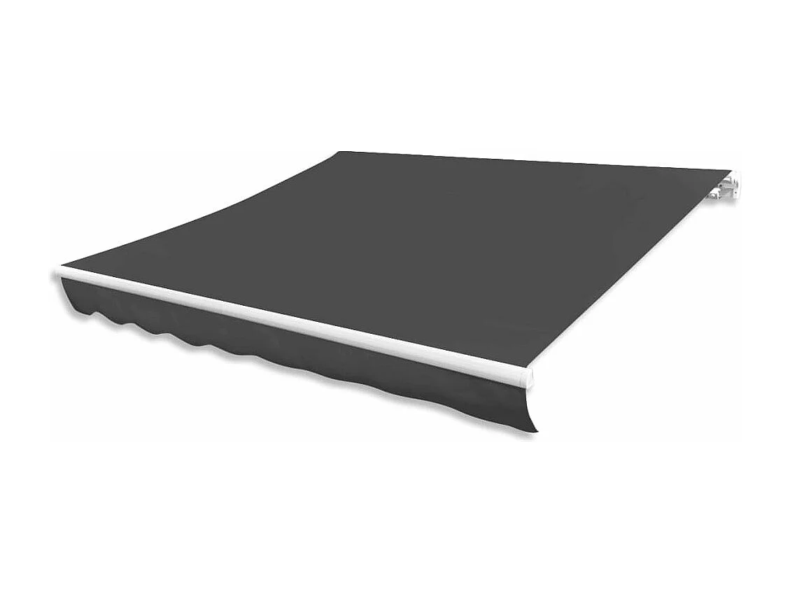Toldo de lona blanco gris antracita 350x250 cm ES588153