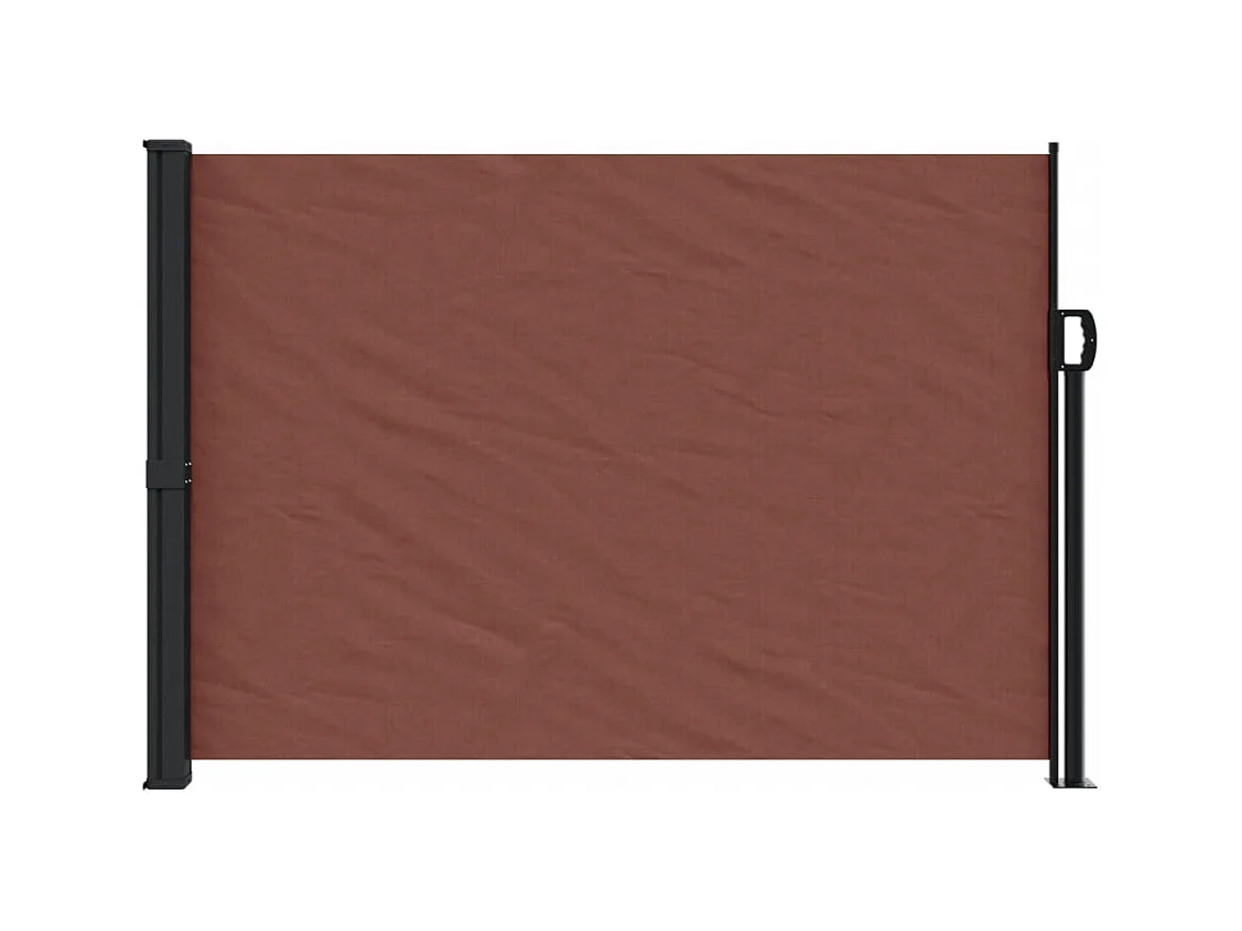 Auvent latéral rétractable marron 140x600 cm FR70144