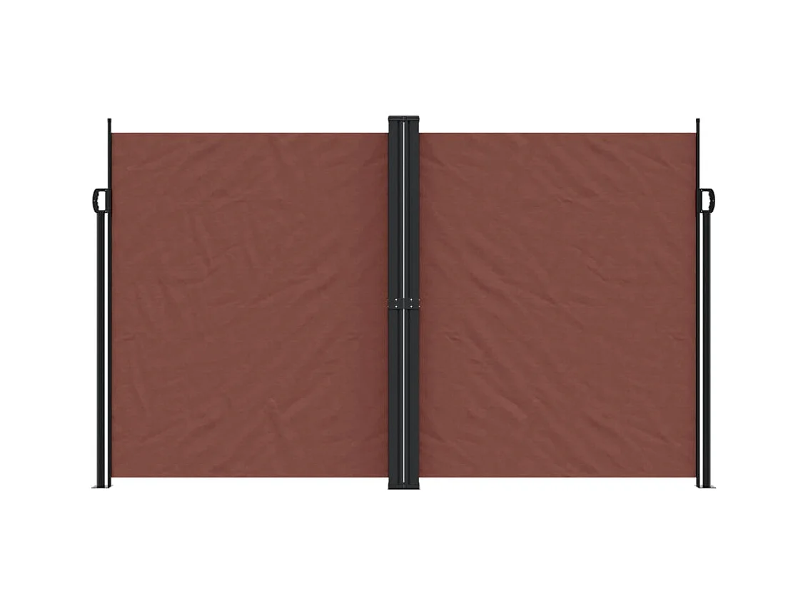 Auvent latéral rétractable marron 200x1000 cm FR98490