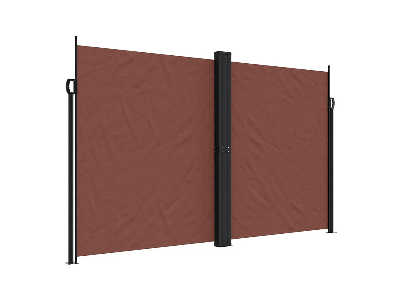 Auvent latéral rétractable marron 200x1000 cm FR98490