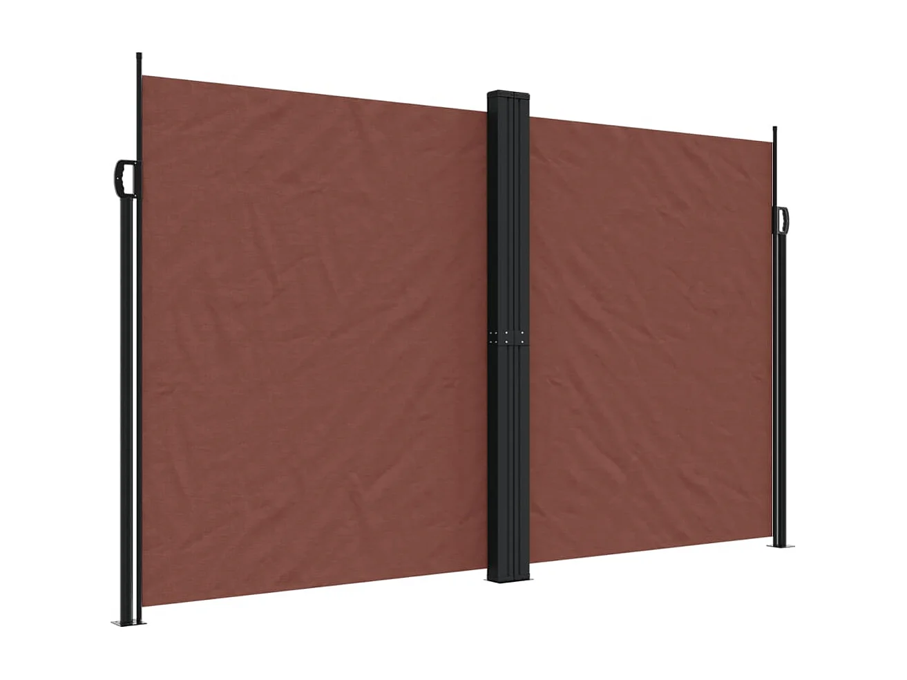 Auvent latéral rétractable marron 200x1000 cm FR98490