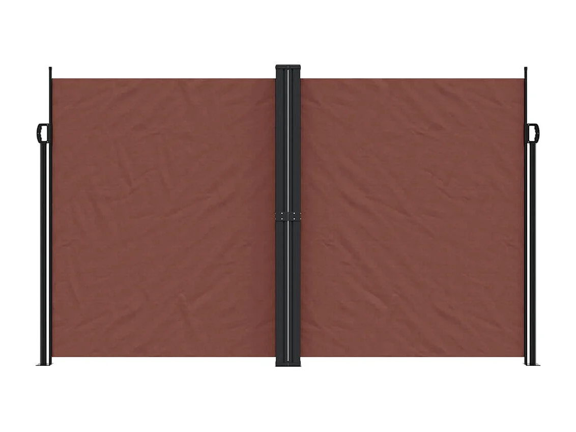 Auvent latéral rétractable marron 200x1000 cm FR98490