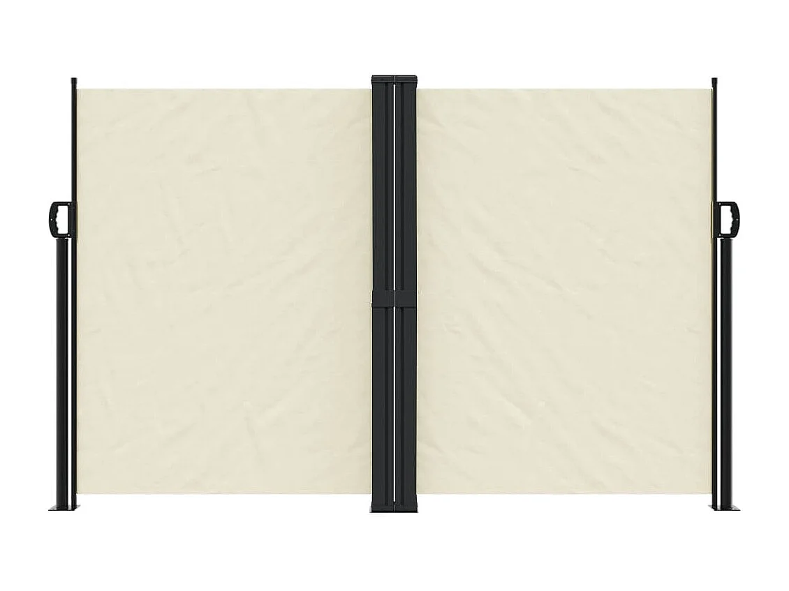 Windscherm uittrekbaar 160x1200 cm crèmekleurig BE930346