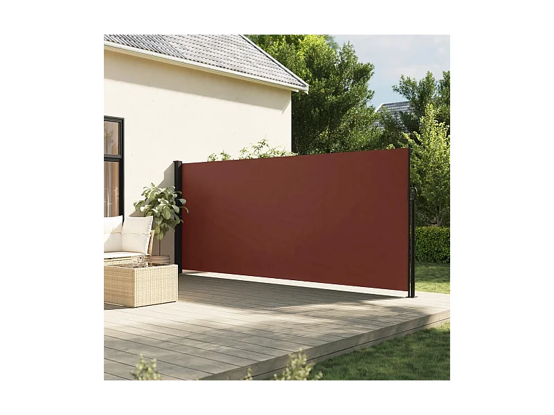 Toldo lateral retráctil marrón 160x300 cm ES892379