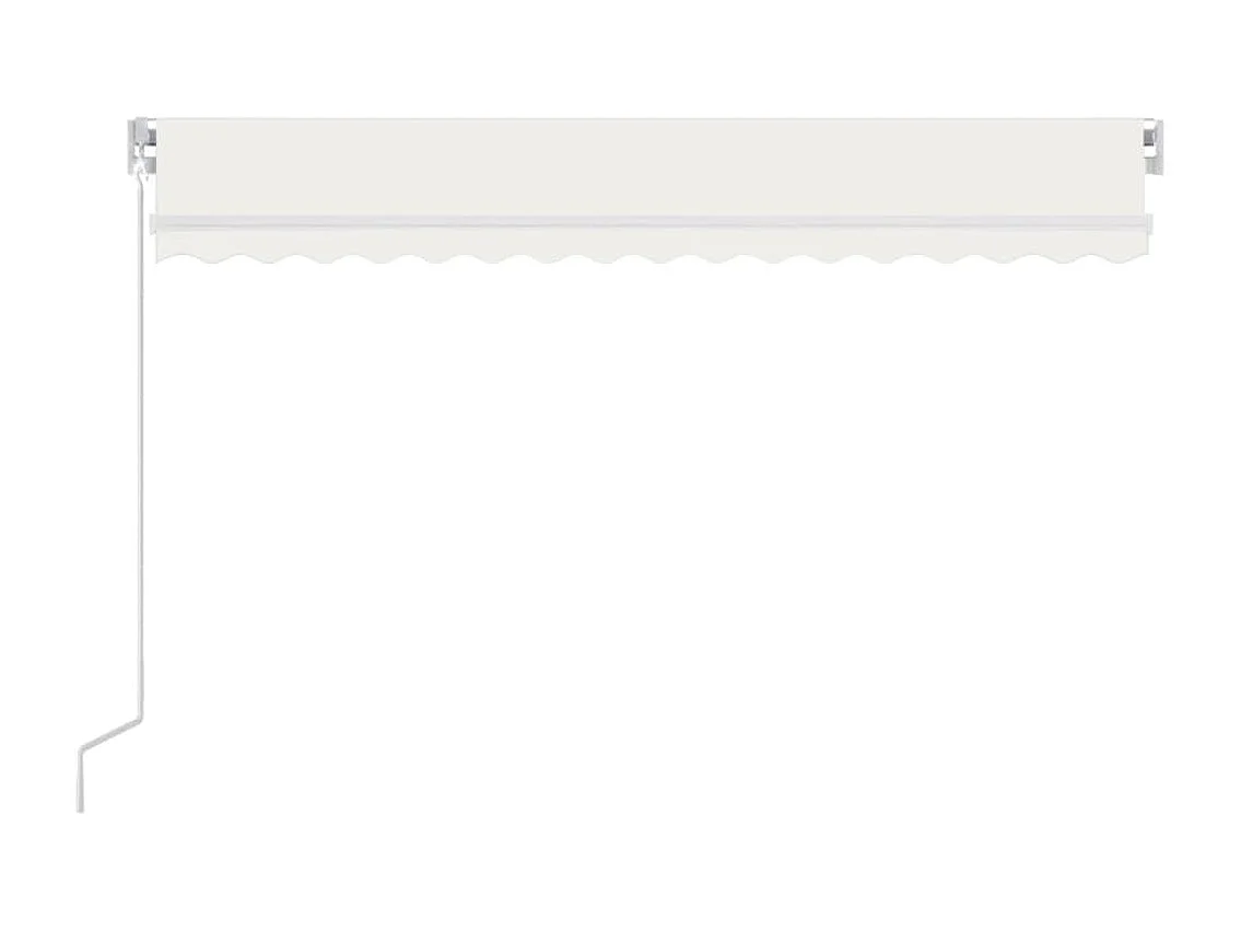 Auvent manuel rétractable avec LED 400x300 cm Crème FR48128