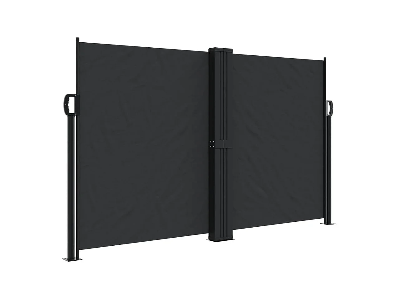 Auvent latéral rétractable noir 140x1000 cm FR17726